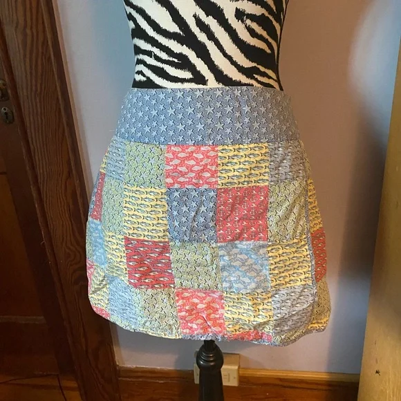 Vineyard Vines patchwork faux wrap skirt size 4 - Picture 1 of 4